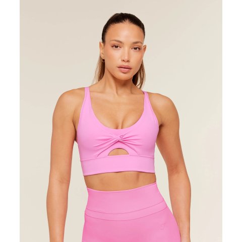 Gymshark Twist Front Sports Bra Focus Pink