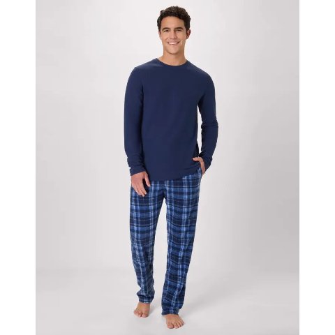 Hanes Men's Micro Fleece Pajama Set
