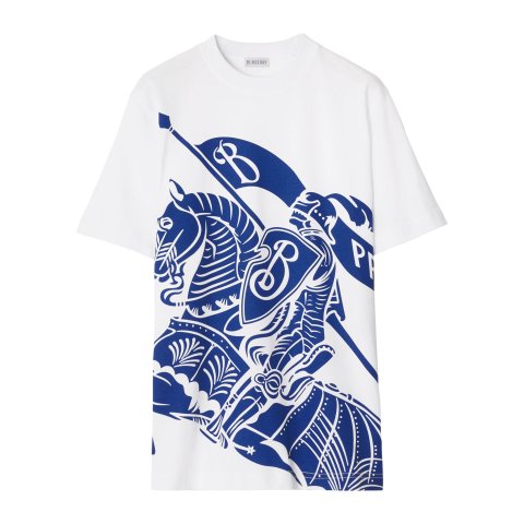 Burberry Cotton Oversized Equestrian Knight T-Shirt