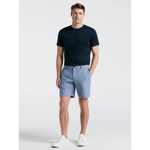 Perry Ellis 8" Flat Front Linen Cotton Short