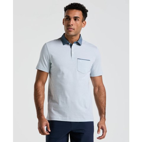 Original Penguin Chambray Stripe Polo Shirt