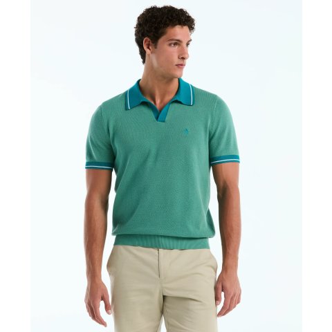 Original Penguin Cotton Honeycomb Sweater Polo
