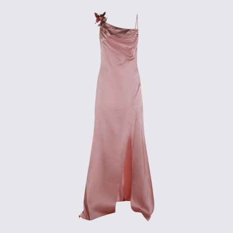 Blumarine Viscose Slip Dress Pink