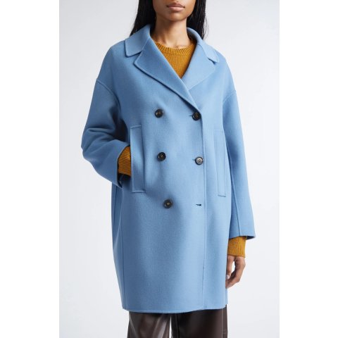 Max Mara Eden Wool Flannel Peacoat for Women