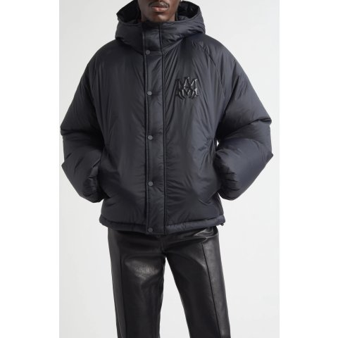 AMIRI Logo Hooded Puffer Jacket for Men