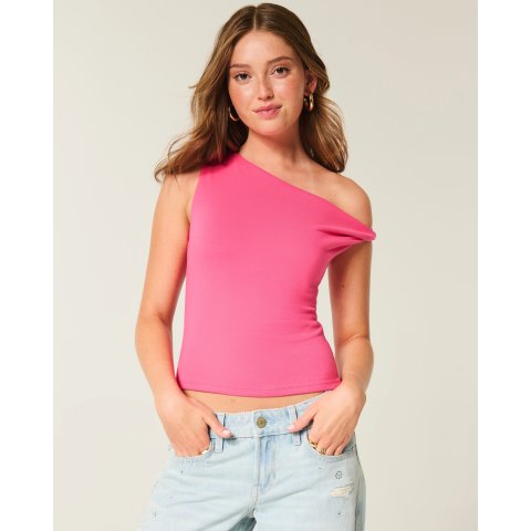 Hollister Women's Asymmetrical Off-the-Shoulder Top