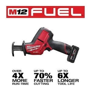 Milwaukee M12 FUEL 12V Brushless Reciprocating Saw Kit with M12 3/8 Inch Ratchet