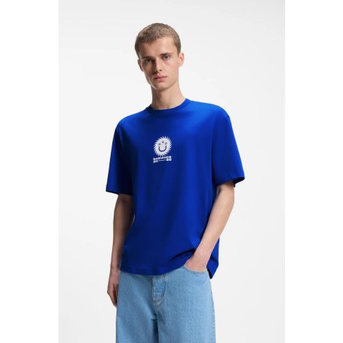 HUGO Cotton Jersey T-shirt Light Blue