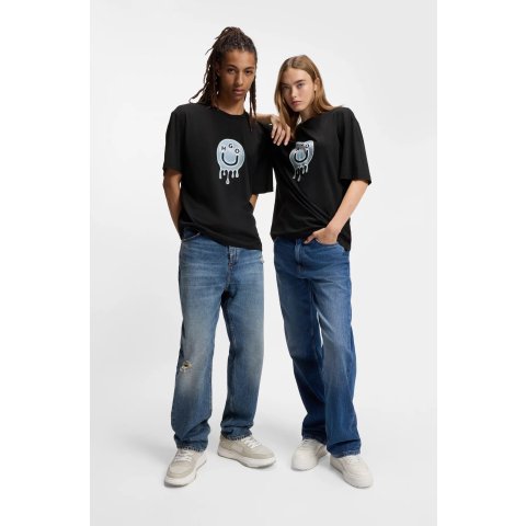 HUGO Cotton Jersey T-shirt Black