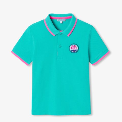 Jacadi Paris Child Cotton Polo Shirt Emerald Green