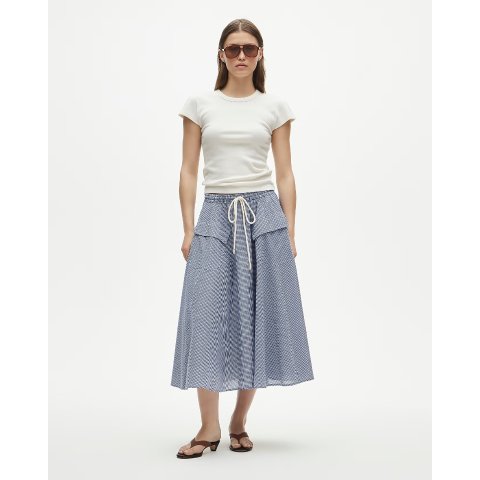 J.Crew Women’s Gingham Cotton Drawstring Skirt