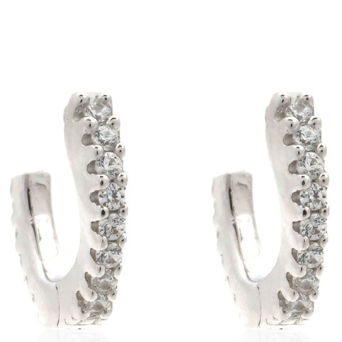 APM APM Monaco Eclat Small Sterling Silver Hoop Earrings