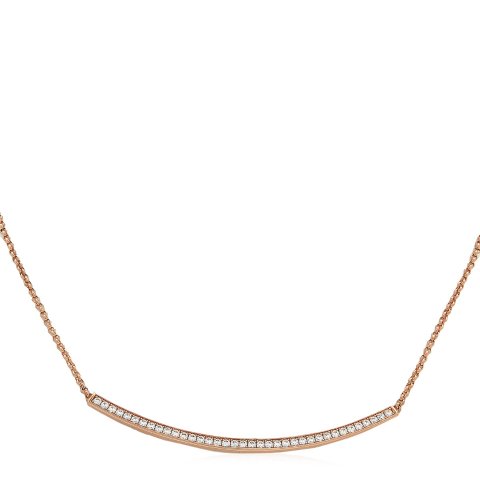 APM APM Monaco Rose Gold Dainty Pave Adjustable Necklace