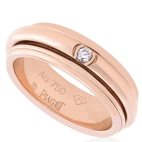 Piaget Possession Unisex Rose Gold .04 CT Diamond Ring