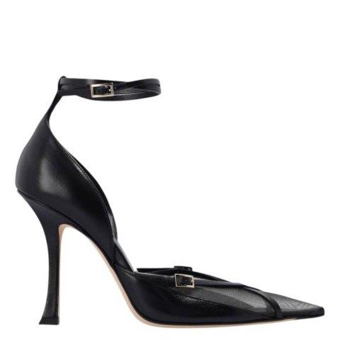 Jimmy Choo X Mugler Leather and Mesh Pumps