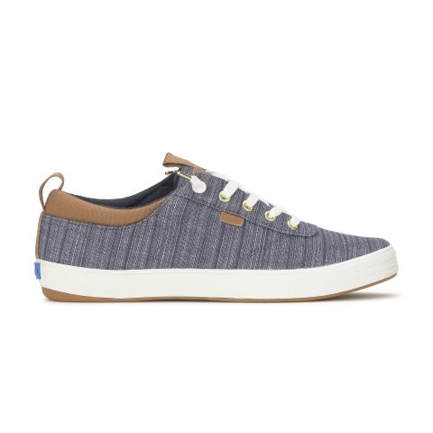 Keds Center III Stripe Chambray Slip-On