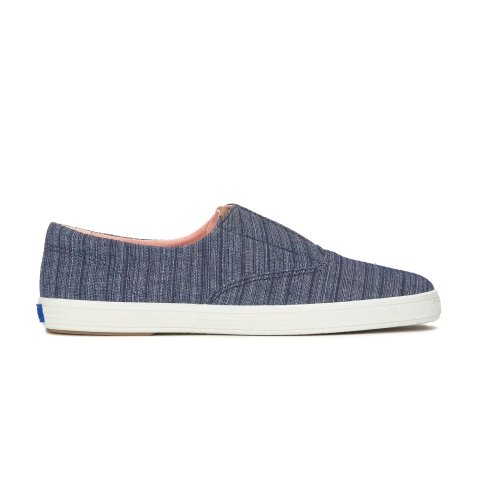 Keds Champion Stripe Chambray Round Toe Slip-On