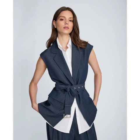Belted Vest Removable Shirt