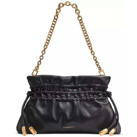 Donna Karan Southold Leather Clutch with Chain