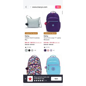 Macy's Kipling Sale