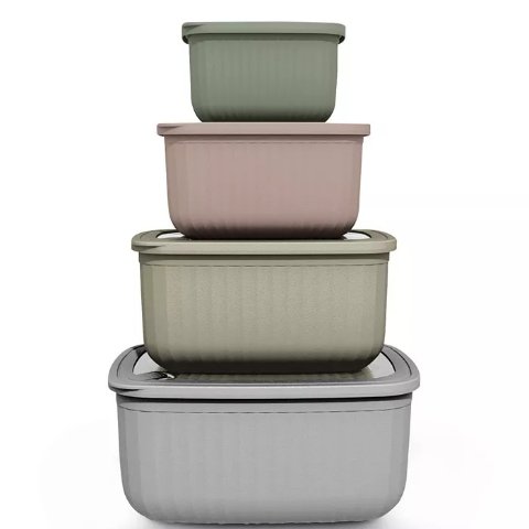 Art & Cook 8-Piece Rectangle Bowl Set with Lids