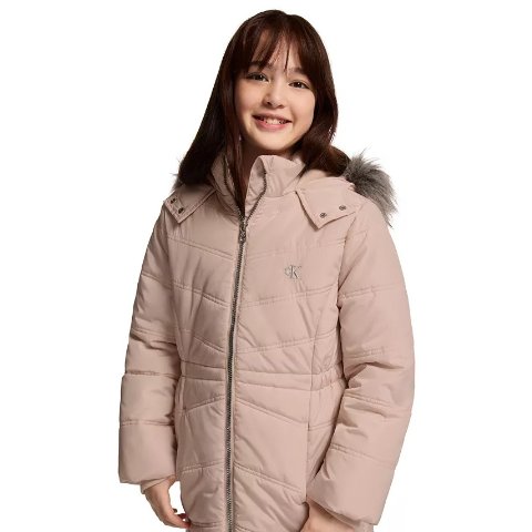Calvin Klein Girls' Aerial Puffer Jacket