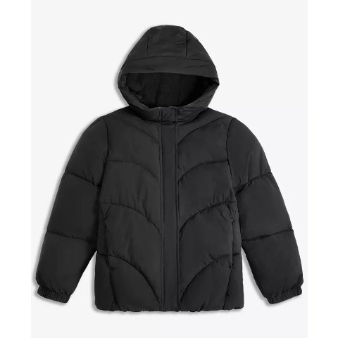 Sam Edelman Big Girls Mermaid Quilt Solid Puffer Jacket