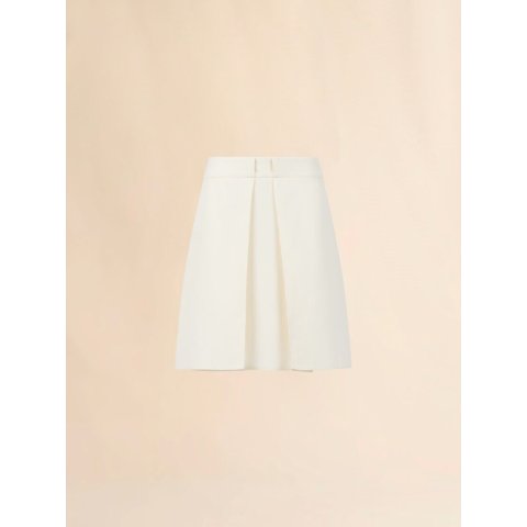 Marni Wool Crepe Midi Skirt Off-white