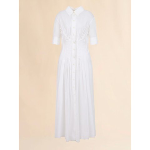 Marni White Poplin Shirt Dress