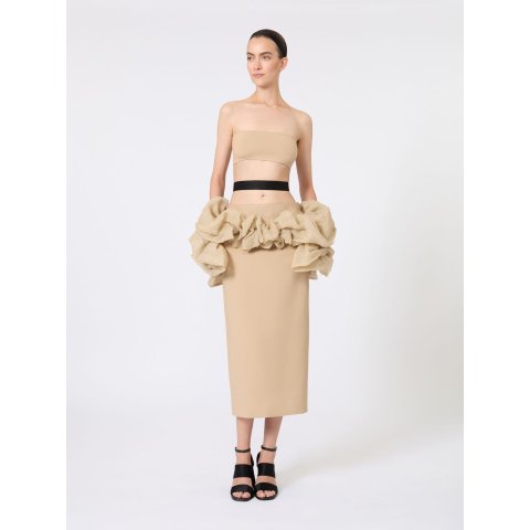 Max Mara Camel Stretch Viscose Bandeau Bra