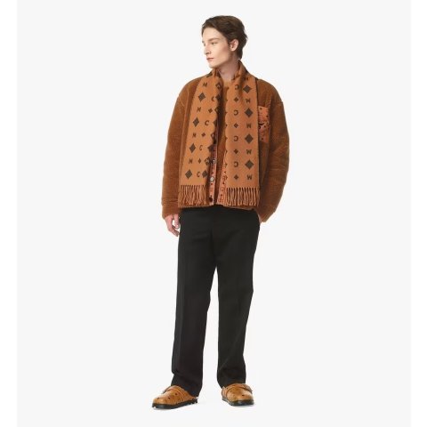 MCM Jacquard Stole Cognac