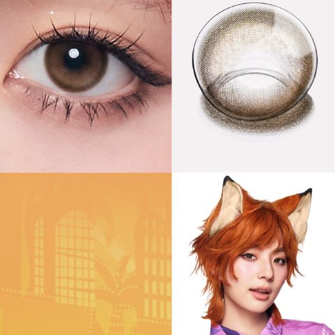 Moodylenses Fox Brown Colored Contacts