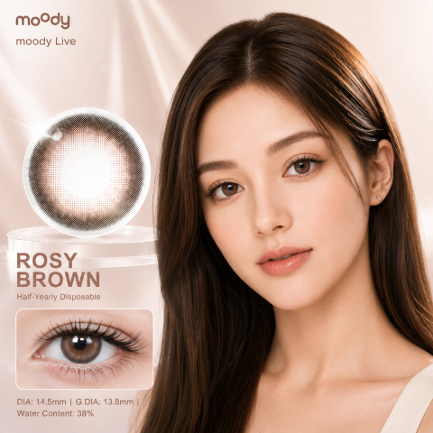 Rosy Brown Colored Contact Lenses 1 Pair