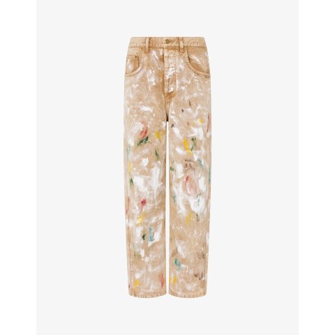 Moschino Printed Stretch Cotton Pants
