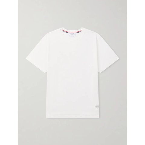 Thom Browne THOM BROWNE Logo-Appliqued Cotton T-Shirt Men