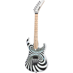 Gibson Kramer The 84 Electric Guitar 3D Black White Swirl