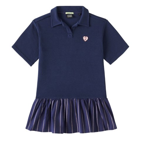 Scotch & Soda Kids Ruffled cotton polo shirt