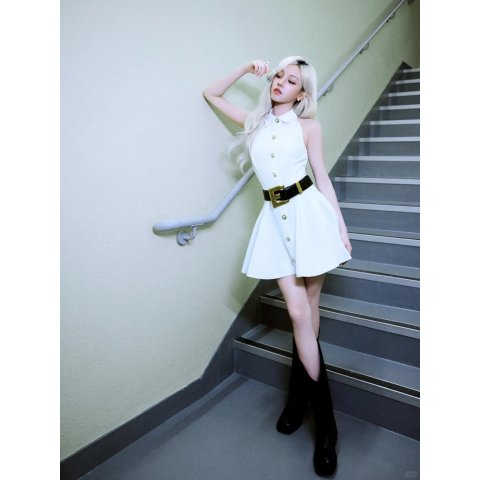Balmain Cotton Halterneck Poplin Minidress