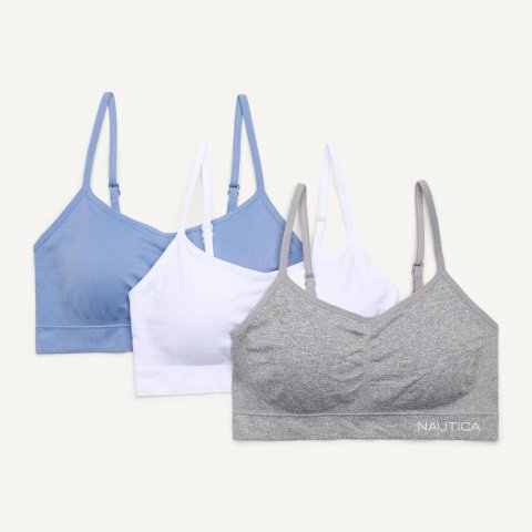 Nautica Seamless Bralette, 3-Pack