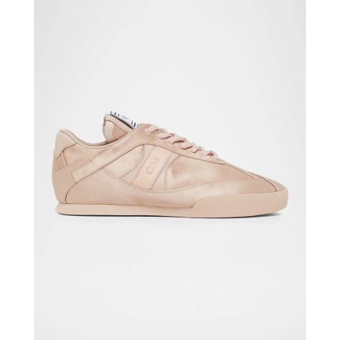 Chloe Kick Low-Top Satin Sneakers