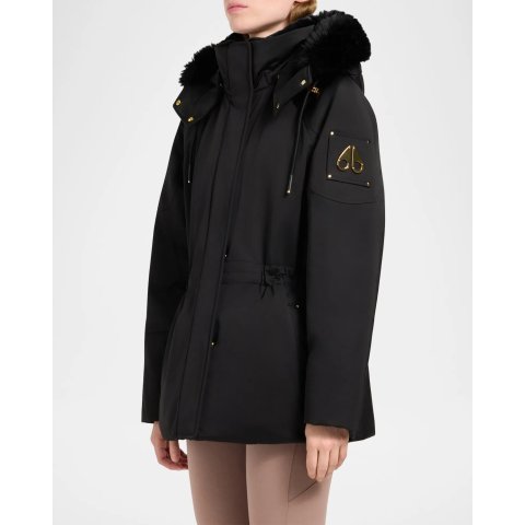 Moose Knuckles Stirling Satin Parka Removable Hood