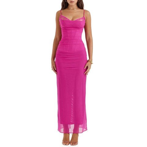 House of CB Nalini Mesh Corset Dress