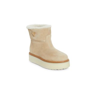 Prada Shearling Snow Boots Minimalist Warm Winter Essential