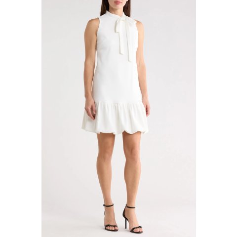 Vince Camuto Bow Neck Sleeveless Crepe Dress