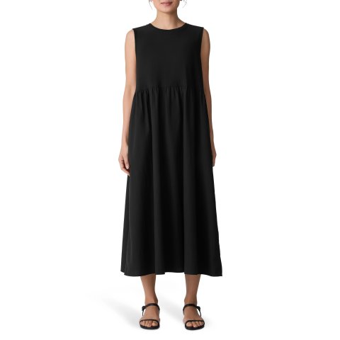 Eileen Fisher Sleeveless Organic Cotton Midi Dress