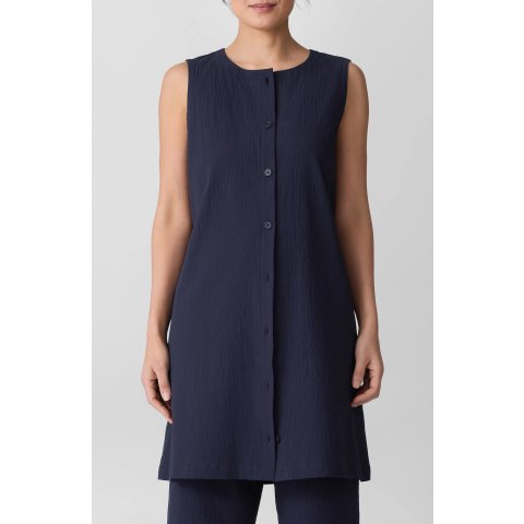 Eileen Fisher Nordstromrack Women’s Longline Stretch Organic Cotton Vest