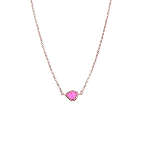 Monica Vinader Siren 18K Rose Gold Pink Quartz Necklace