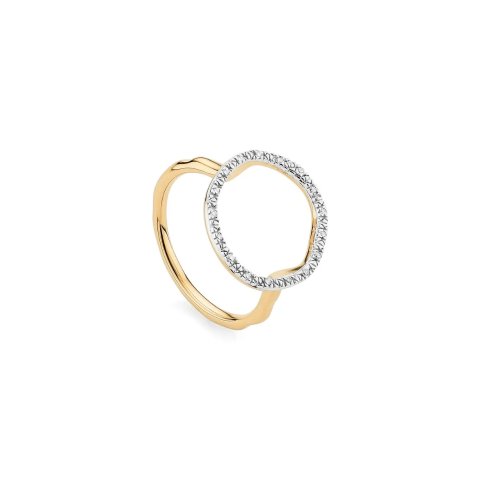 Monica Vinader Riva Circle Diamond Ring Women