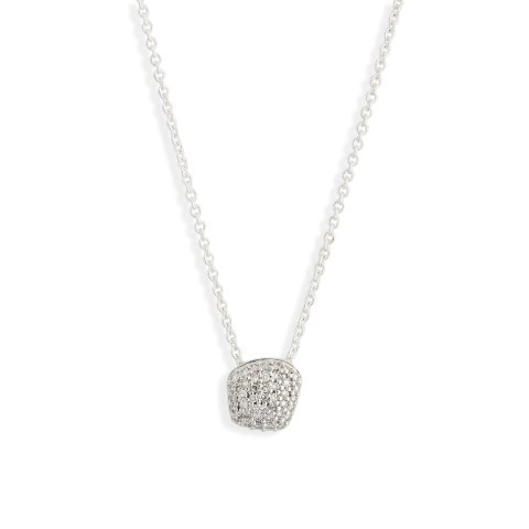 Monica Vinader Nura Mini Pave Diamond Pendant Necklace