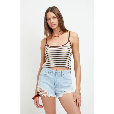 Ivy High Waisted Jean Shorts Light Blue